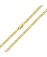 Bling Jewelry Unisex Thin Solid Yellow 10K Gold Figaro Chain Necklace For Men Women Nickel-Free 2 Mm 16 18 20 22 24 Inch