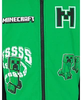 Minecraft Boys Zip Up Varsity Bomber Jacket to (5-6 - 18-20)