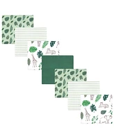 Hudson Baby Cotton Poly Flannel Receiving Blankets Bundle, Jungle, One Size