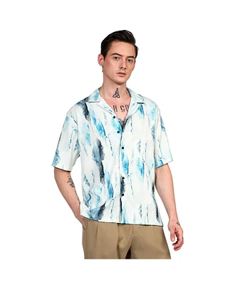 Campus Sutra Men's Artistic Block Shirt