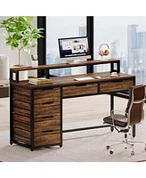 Tribesigns Computer Desk with 6 Drawers, 55