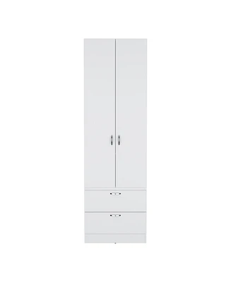 Depot E-Shop Vicco Armoire Wardrove 76" H, Hanging Rod, 2 Drawers, 1 Shelf