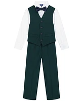 Nautica Toddler and Little Boys Green Sharkskin Vest, 4-Piece Set