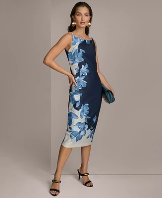 Donna Karan New York Petites Floral-Print Sheath Dress