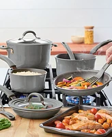 Rachael Ray Cook + Create Aluminum Nonstick Cookware Set, 11 Piece