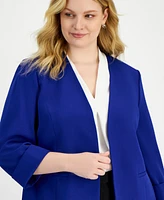 Kasper Plus Open Front Blazer