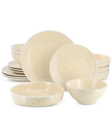 Elama Emilia 16 Pc. Stoneware Dinnerware Set, Service for 4