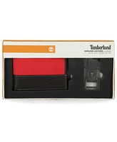 Timberland Men's Canvas Leather Wallet with Bottle Opener