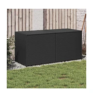 vidaXL Garden Storage Box Gal Poly Rattan