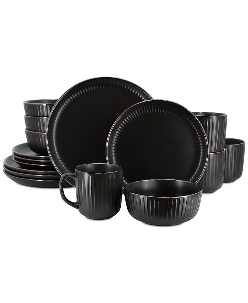 Elama Leo 16 Pc. Stoneware Dinnerware Set, Service for 4