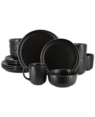 Elama Leo 16 Pc. Stoneware Dinnerware Set, Service for 4