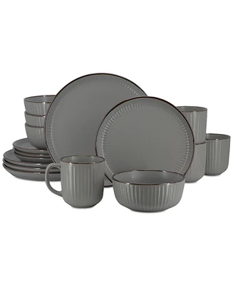 Elama Leo 16 Pc. Stoneware Dinnerware Set, Service for 4