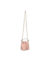 Anne Klein Crystalized Top Handle Mini Bucket Handbag