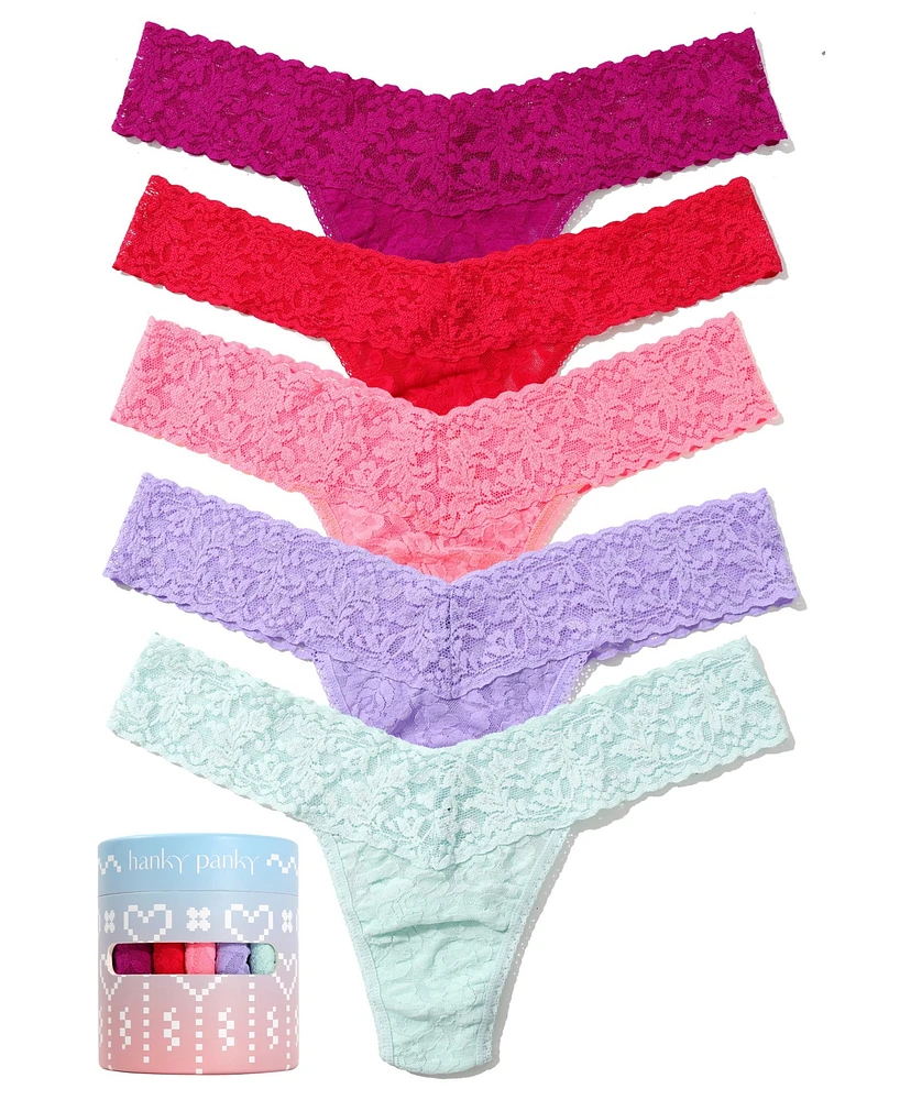 Hanky Panky Women's Holiday Pack Low Rise Thong Underwear