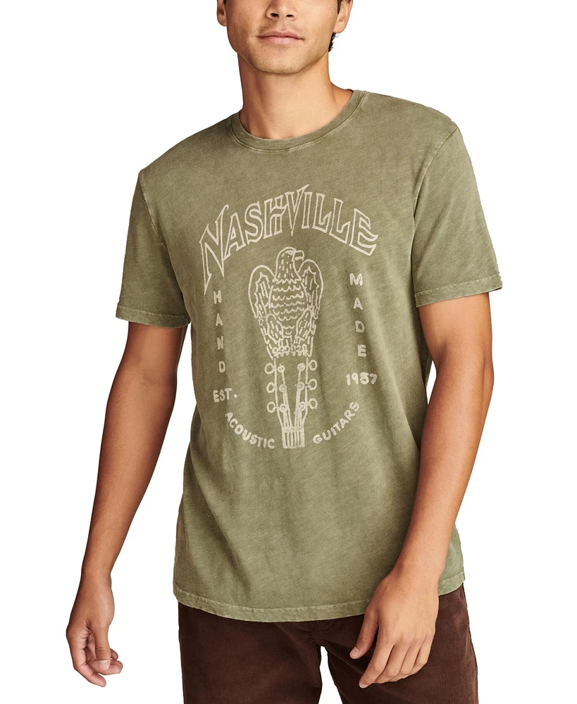 Lucky Brand Men's Nashville Guitars T-Shirt