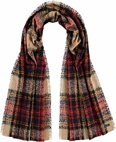 Fraas Tartan Boucle Oversized Wrap