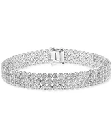 Effy Lab Grown Diamond Triple Row Tennis Bracelet (6 ct. t.w.) in 14k White Gold