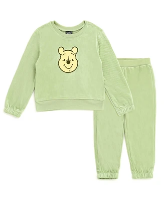 Winnie the Pooh Toddler Boys Disney Lilo & Stitch Velour Sweatshirt and Jogger Pants Outfit Set