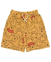 Winnie the Pooh Toddler Boys Disney Cotton Gauze Hawaiian Button Down Shirt and Shorts Outfit Set