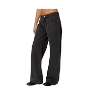 Edikted Women's Bow Pocket Relaxed Jeans