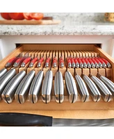 Rev-a-Shelf Dual Row Trimmable Knife Block Drawer Organizer Insert, 4WDKB-1