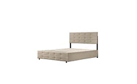 Slickblue Queen Size Upholstered Platform Bed Frame – Stylish and Durable Design