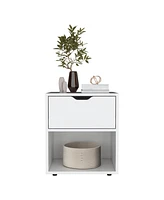 Depot E-Shop Adak Nightstand End Table with One Open Shelf 19.7"H