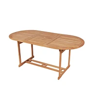 vidaXL Patio Table 70.8"x35.4"x29.5" Solid Teak Wood