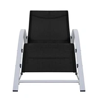 vidaXL Sunlounger Textilene and Aluminum