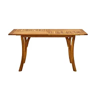 vidaXL Patio Table 59.1"x35.4"x29.5" Solid Acacia Wood