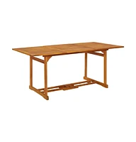 vidaXL Patio Dining Table 70.9"x35.4"x29.5" Solid Acacia Wood