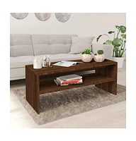 vidaXL Coffee Table Brown Oak 39.4"x15.7"x15.7" Engineered Wood