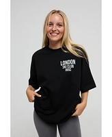 Oosc Men's London Ski Club Oversize T-Shirt - Black