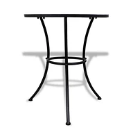 vidaXL Bistro Table Blue and White 23.6" Mosaic