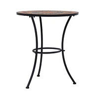 vidaXL Mosaic Bistro Table Orange/Gray 23.6" Ceramic