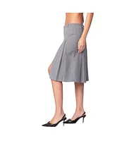 Edikted Women's Ethel Side Slit Pleated Midi Skirt