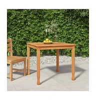 vidaXL Patio Dining Table 33.5"x33.5"x29.5" Solid Wood Teak