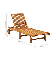 vidaXL Sun Lounger Solid Acacia Wood