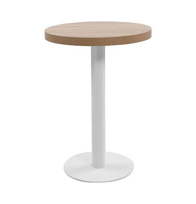 vidaXL Bistro Table Light Brown 23.6" Mdf