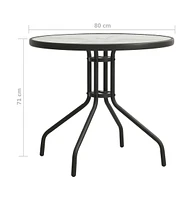 vidaXL Bistro Table Anthracite 31.5"x28" Steel