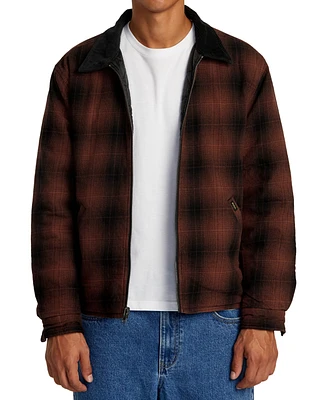 Rvca Men's Dayshift Reversible Flannel Long Sleeve Jacket