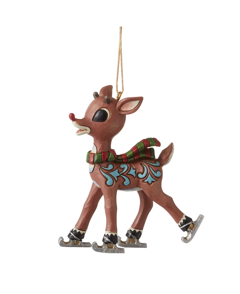 Jim Shore Rudolph Ice Skating Ornament