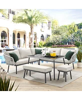 Inspired Home Taiden Outdoor 5pc Seating Group