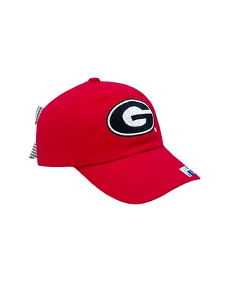 Bits & Bows Girls' Officially Licensed Georgia Bow Baseball Hat