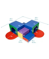 ECR4Kids Corner Tunnel Maze Climber, Toddler Playset, 7-Piece