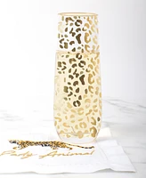 8 Oak Lane Leopard Streamless Champagne Glass