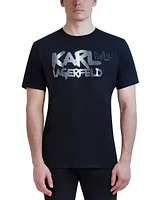 Karl Lagerfeld Paris Men's Cotton Shiny-Logo T-Shirt