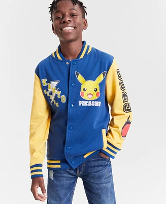 Pokemon Big Boys Pikachu Varsity Jacket