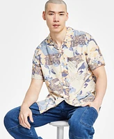 Sun + Stone Men's Patterned Shirt, Exclusively at Macy's