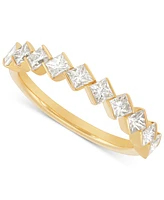 Diamond Princess-Cut Diagonal Set Ten Stone Band (1 ct. t.w.) in 14k Gold